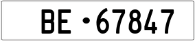 Trailer License Plate